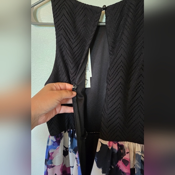 NWT Speechless Purple And Blue Floral Dress Size 7 - Picture 3 of 8